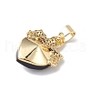 Real 18K Gold Plated Rack Plating Brass Micro Pave Clear Cubic Zirconia Pendants KK-C015-08G-05-3