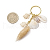 Ocean Style Natural Shell with Synthetic Turquoise Keychains KEYC-JKC01231-01-3