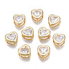 Brass Clear Cubic Zirconia Multi-Strand Links X-KK-N233-150-1