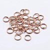 925 Sterling Silver Split Jump Rings STER-F036-01RG-0.6x7mm-1
