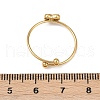 304 Stainless Steel Cuff Ring Components STAS-A191-01G-3