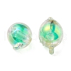 UV Plating Rainbow Iridescent Acrylic Beads OACR-F004-07I-2