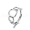 925 Sterling Silver Adjustable Finger Rings FS-WG45355-01-3