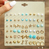 30Pairs Alloy & Plastic Imitation Pearl & Rhinestone Stud Earring Sets WGF62EF-02-1