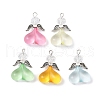 50Pcs 5 Colors Acrylic & Glass Pendants PALLOY-JF02303-01-S-1