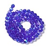 Electroplate Transparent Glass Beads Strands EGLA-A035-T10mm-L21-2