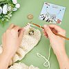  6Pcs 6 Style Panda & Bamboo Leaf Alloy Enamel Dangle Leverback Earrings for Women HJEW-NB0001-37-4