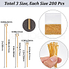 SOFPLATE 600Pcs 3 Styles Brass Eye Pin KK-SP0001-75G-2