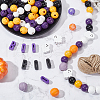 SOFPLATE Painted Natural Wood Beads WOOD-SP0001-15-4