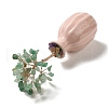 Mother's Day Natural Green Aventurine Chips Tree Decorations DJEW-P017-A04-3
