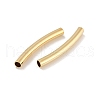 Brass Curved Tube Beads KK-H503-04G-03-2