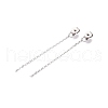 Anti-Tarnish Rhodium Plated 925 Sterling Silver Friction Ear Nuts STER-N016-03P-2
