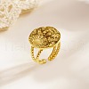 Stainless Steel Open Cuff Ring HD4650-1-2