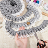 Tartan Polyester Pleated Lace Ribbon OCOR-WH0100-23-3