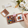 DICOSMETIC 2Pcs 2 Styles Wood Magnetic Flip Top Paintbox AJEW-DC0001-26-3