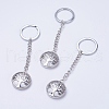 Natural Howlite Keychain KEYC-E023-02E-1