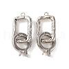 Brass Fold Over Clasps KK-U016-09P-1