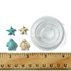 DIY Synthetic Turquoise Turtle & Starfish Stretch Bracelet Making Kits DIY-FS0005-60-6