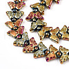 Electroplate Glass Beads Strands EGLA-N012-04K-3