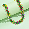 Bohemian Glass Seed Beaded Flower Choker Necklaces for Women FS-WG46C0D-01-3