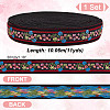 AHADERMAKER 11 Yards Polycotton(Polyester Cotton) Embroidery Flower Ribbon OCOR-GA0001-98A-2