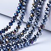 Electroplate Glass Beads Strands EGLA-A034-P4mm-B01-1