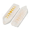 Natural Quartz Crystal Moon Phase Pendants G-C145-01D-2