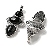 Natural Obsidian Pendants G-Q158-04N-2