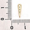 Brass Micro Pave Clear Cubic Zirconia Pendants KK-T075-37G-3