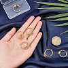SUPERFINDINGS 6Pcs 3 Style Adjustable Brass Finger Ring Components FIND-FH0004-23-3