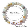 Bohemian Style Natural Gemstone Round Beads Stretch Bracelets MV7854-4