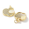 Brass Micro Pave Clear Cubic Zirconia Pendants KK-L213-042G-02-2