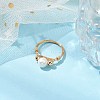 Mother's Day Jewellery Round Natural Cultured Freshwater Pearl Finger Rings RJEW-JR00698-2