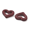 Heart Shape Polymer Clay Rhinestone Beads CLAY-NH0001-09A-03-2