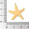 304 Stainless Steel Pendants STAS-G352-30G-01-3