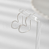 S925 Sterling Silver Heart Stud Earrings DR3951-4