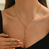 Stainless Steel Shell Heart Flower Fan Tassel Jewelry Set for Women XK7928-3-3