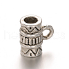 Column Tibetan Style Alloy Tube Bails X-TIBEB-O010-33AS-RS-2