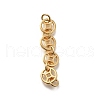 Brass 4 Coins Links Connector Charms KK-K378-68G-1