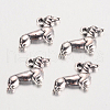 Tibetan Style Alloy Sausage Dog/Dachshund Pendants TIBEP-2547-AS-FF-2