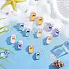 SUNNYCLUE 40Pcs 4 Styles Opaque Resin Cabochons FIND-SC0003-73-6