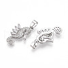 Brass Micro Pave Cubic Zirconia Pendants KK-N257-13P-2