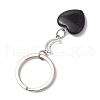 Natural Obsidian White Jade Keychain KEYC-JKC01085-5