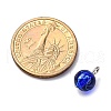 Drawbench Spray Painted Transparent Glass Charm PALLOY-JF03509-02-5
