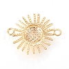 Brass Micro Pave Cubic Zirconia Links ZIRC-L068-13G-2