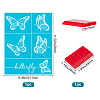 Gorgecraft 1 Sheet Butterfly Pattern Self-Adhesive Silk Screen Printing Stencil DIY-GF0004-06-2
