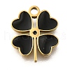 304 Stainless Steel Four Leaf Clover Charms STAS-Q348-14G-01A-1