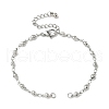 304 Stainless Steel Bar Link Chains Bracelet Making AJEW-JB01350-02-1