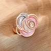 Zinc Alloy & Enamel Finger Rings for Women RJEW-M101-01E-G-1