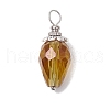 Electroplate Glass Pendants PALLOY-JF03208-2